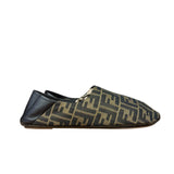 Fendi FF Zucca Canvas/Leather Slippers