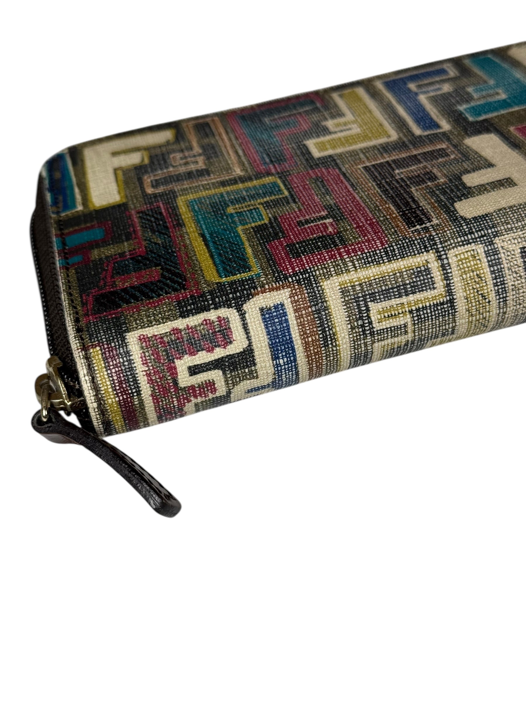 Fendi Zucca Spalmati FF Multicolor Long Wallet