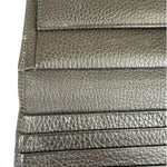 Gucci Brown Leather Trim GG TriFold Long Wallet