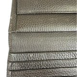 Gucci Brown Leather Trim GG TriFold Long Wallet