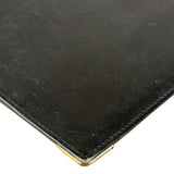 Celine Vintage Black Leather Triomphe Long Wallet