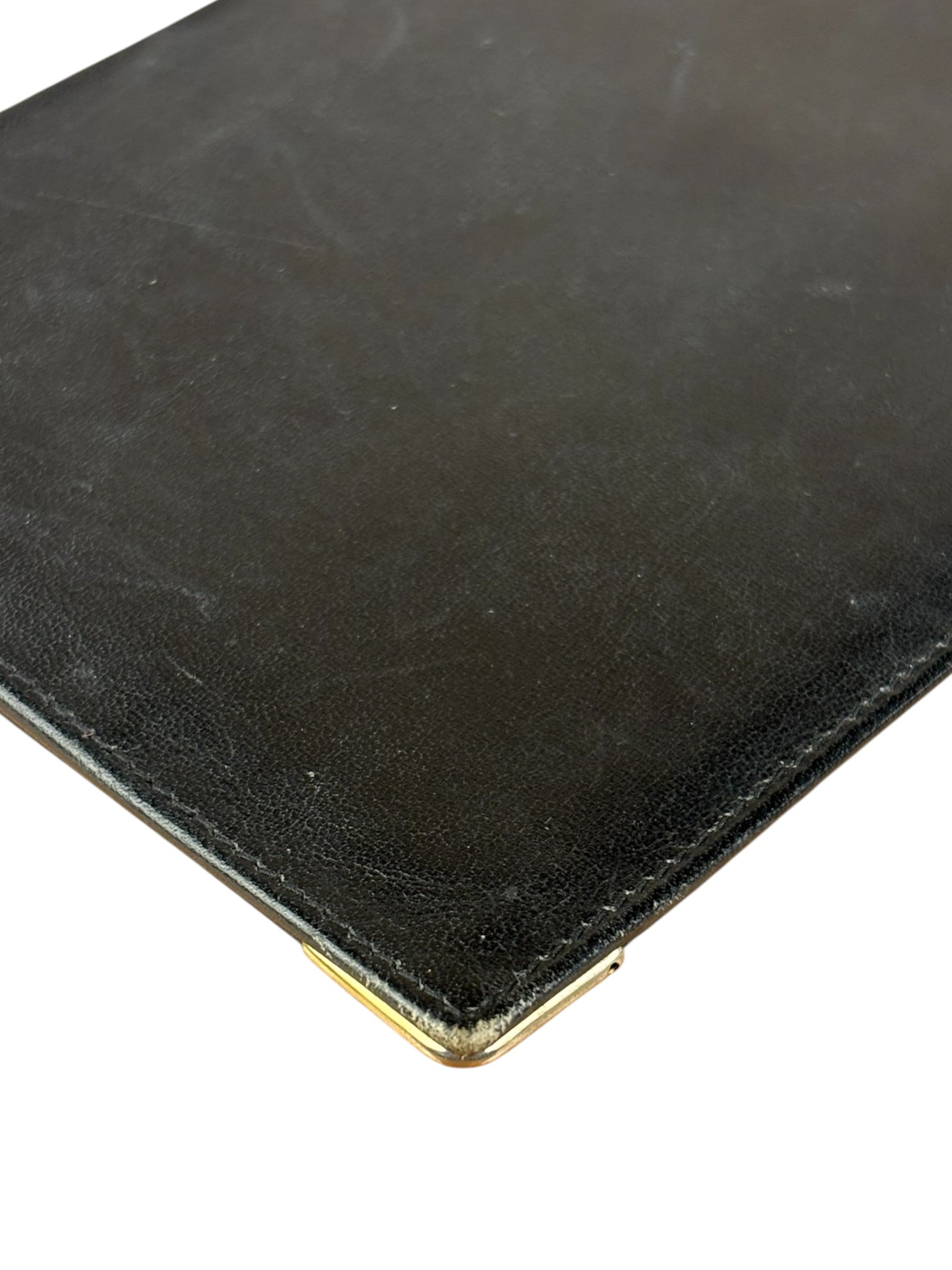 Celine Vintage Black Leather Triomphe Long Wallet