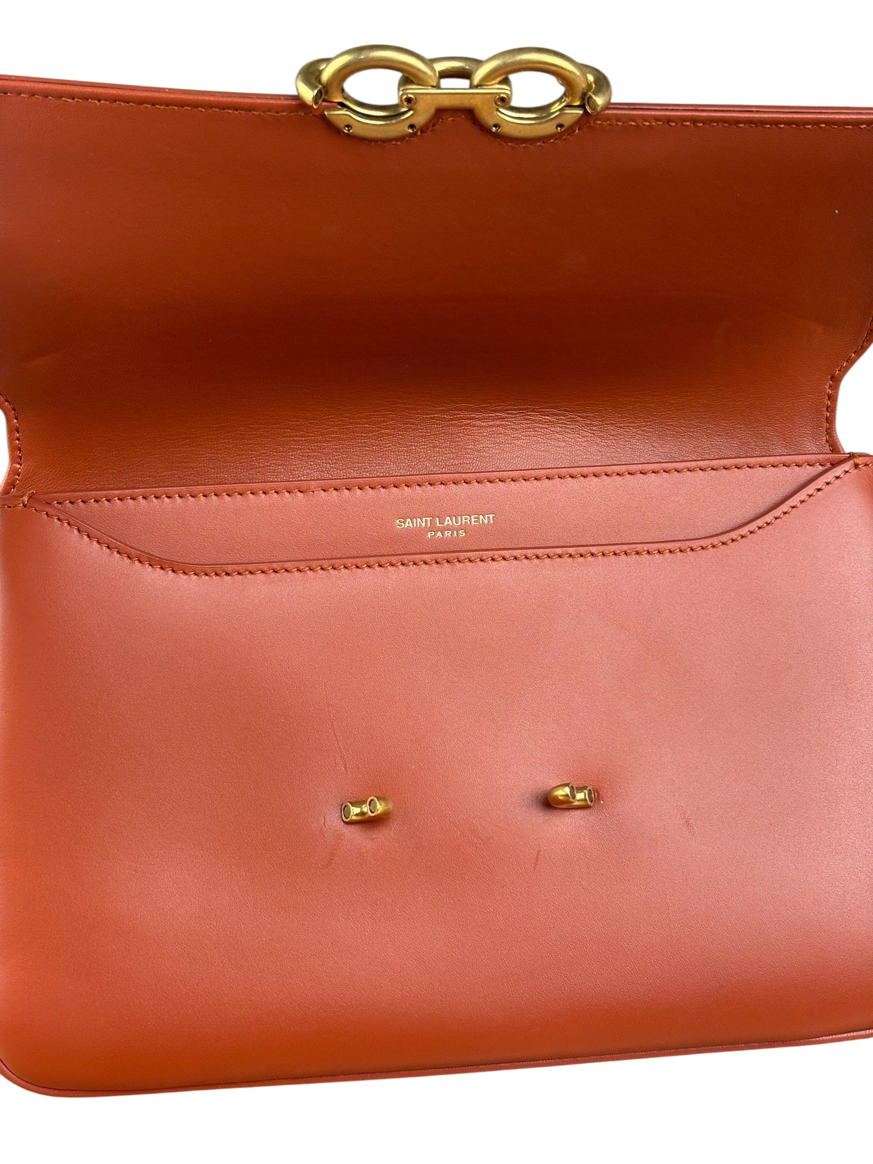 Saint Laurent Burnt Orange Le Maillon Shoulder Bag