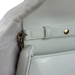 Gucci White Leather Bamboo Night Small Clutch/Pochette