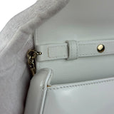 Gucci White Leather Bamboo Night Small Clutch/Pochette