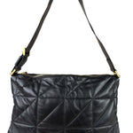AllSaints Black Quilted Leather Edbury Shoulder Bag