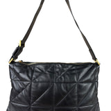 AllSaints Black Quilted Leather Edbury Shoulder Bag