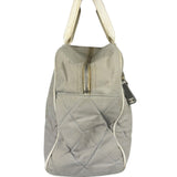 Chanel Vintage Grey Quilted Woven Sports Line Canvas Bowler Bag  2001