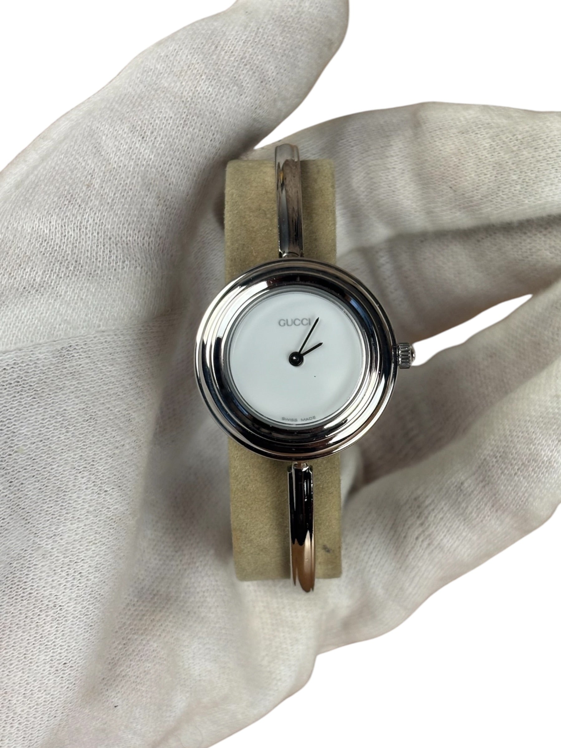 Gucci Stainless Silver Interchangeable Bezel Watch