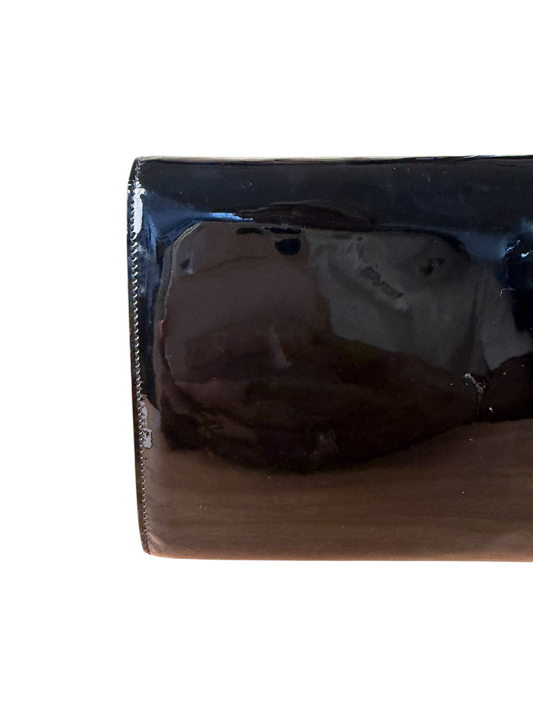 Yves Saint Laurent Black Patent Leather Belle De Jour Clutch