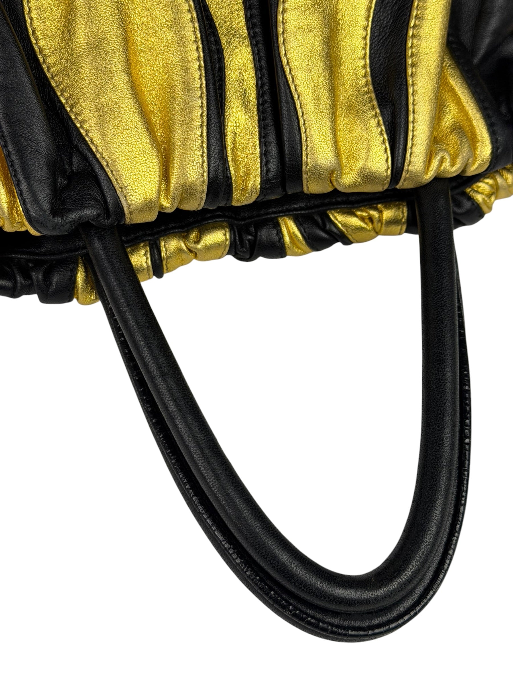 Prada Bicolor Leather Nappa Waves Tote Bag