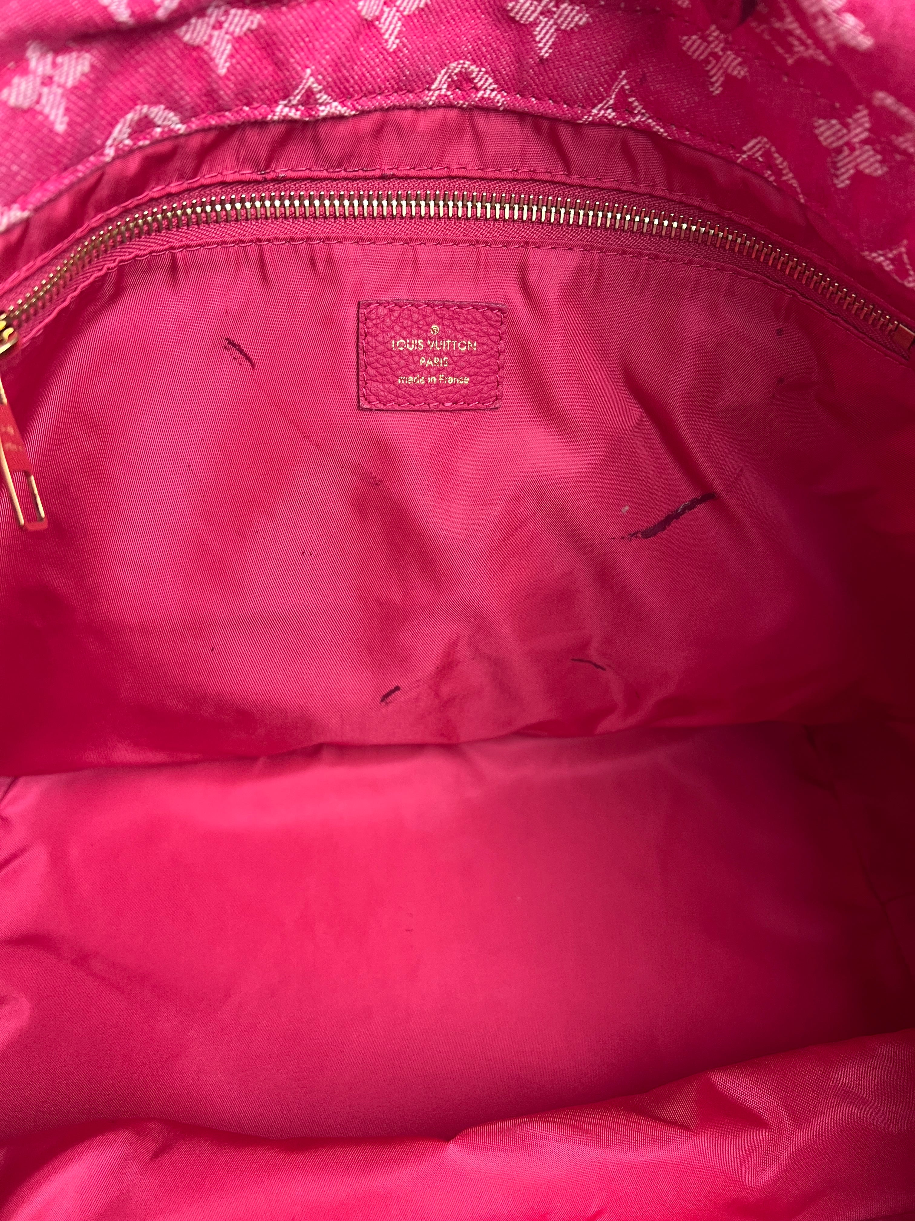 Louis Vuitton Monogram Denim Noefull MM Tote Pink