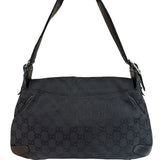 Gucci GG Vintage Black Horsebit Flap Shoulder Bag