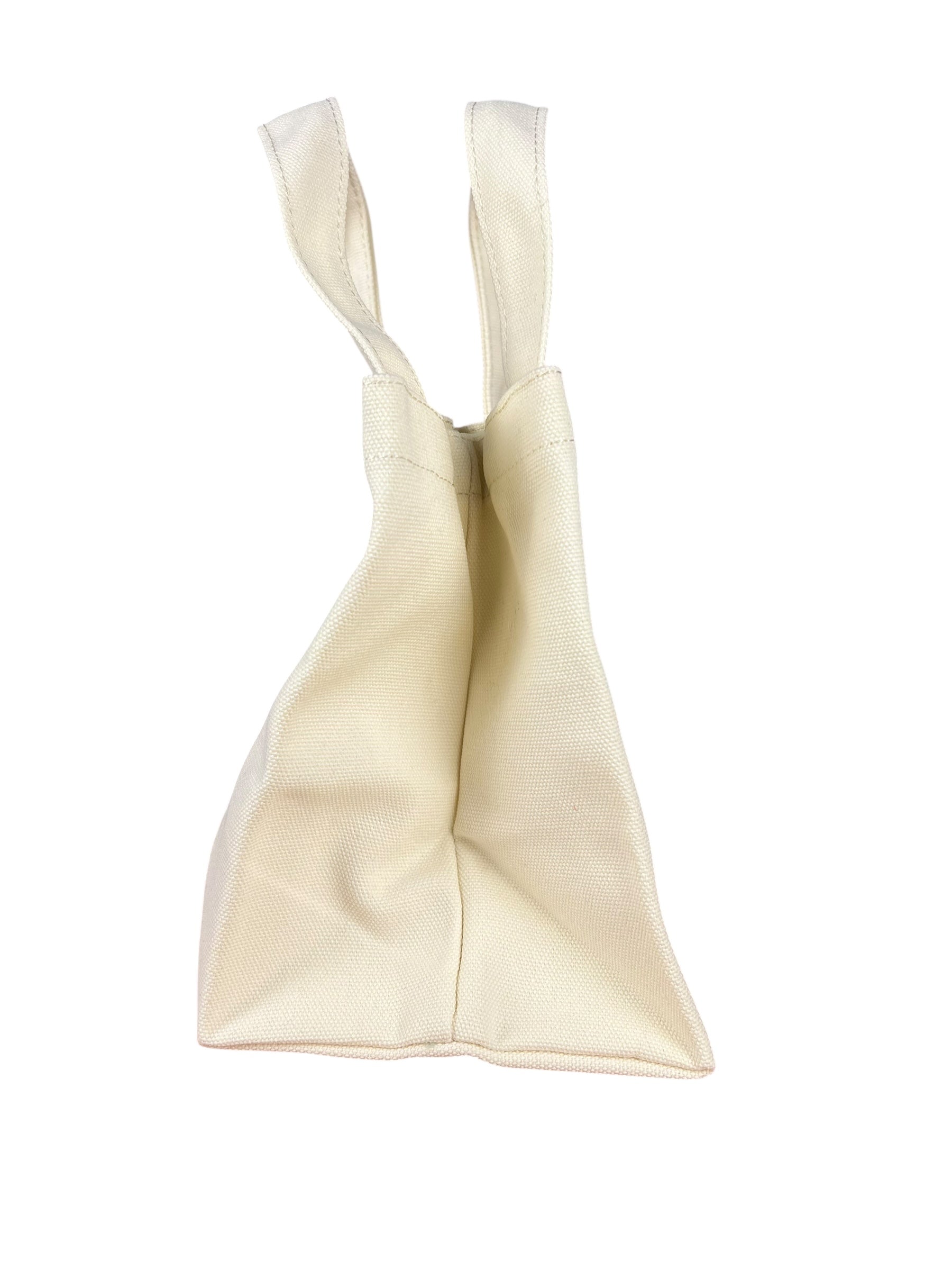 Prada Beauty White Canvas Mini Tote