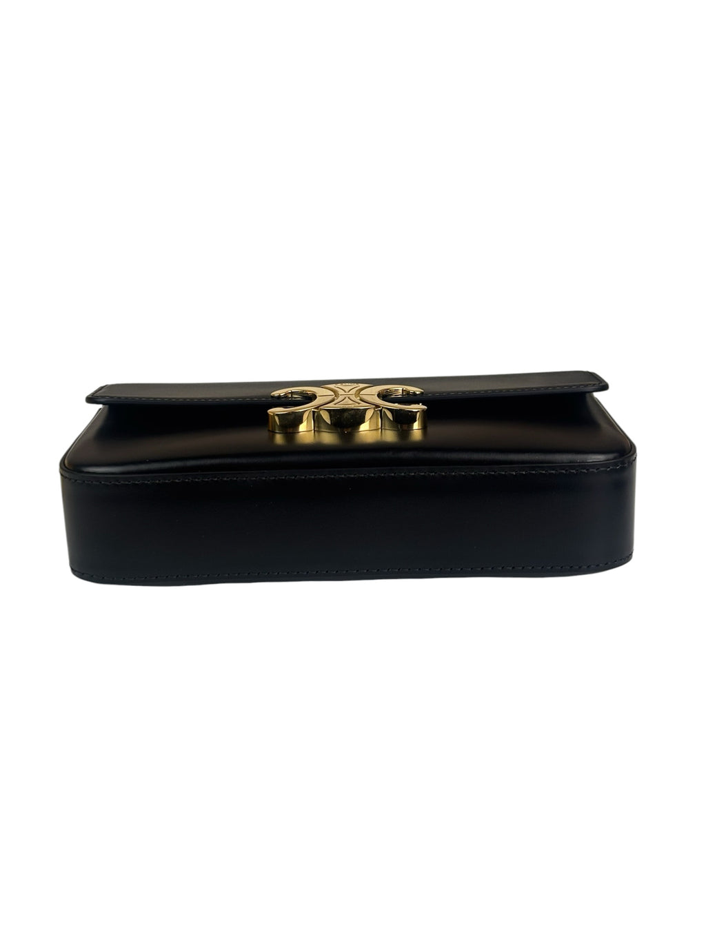 Celine Black Calfskin Claude Flap Chain Bag
