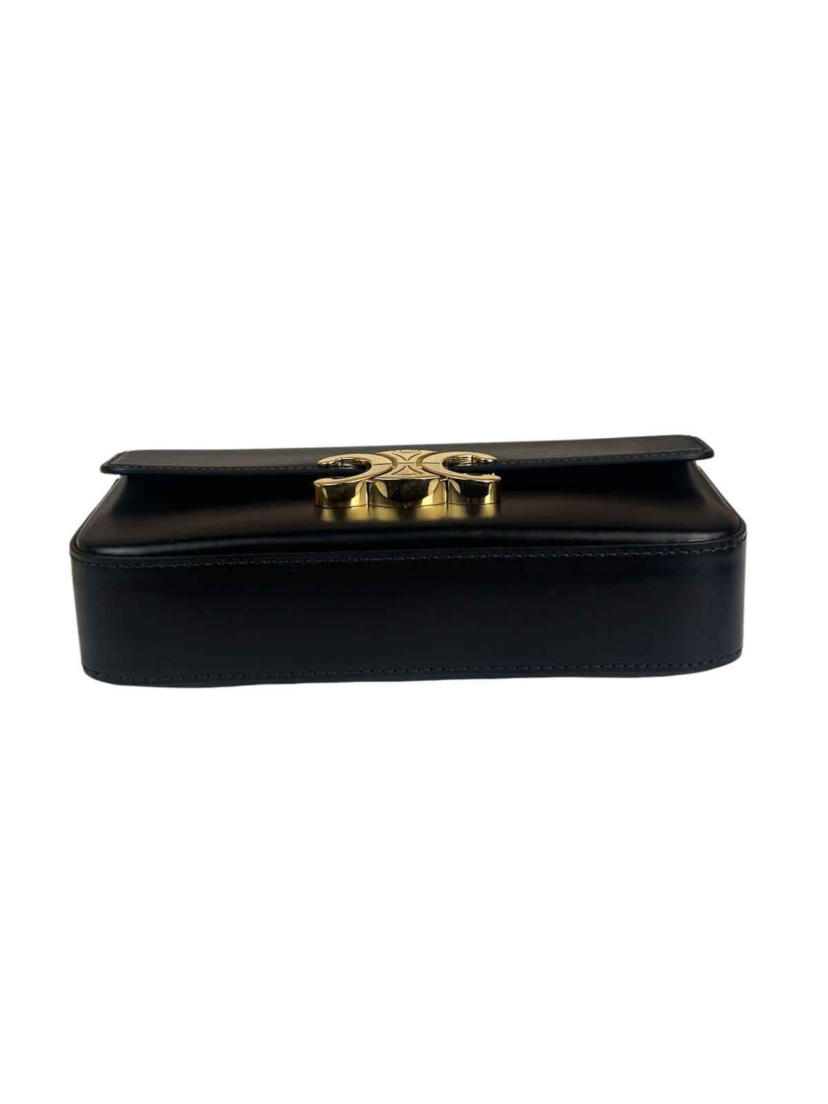 Celine Black Calfskin Claude Flap Chain Bag