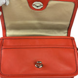 Coach Coral Red Leather Legacy Penny Shoulder Bag
