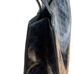 Celine Vintage Black Patent Leather Macdam Vernis Tote Bag