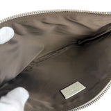 Gucci Ivory Pebbled Leather Bee Zip Clutch Pouch