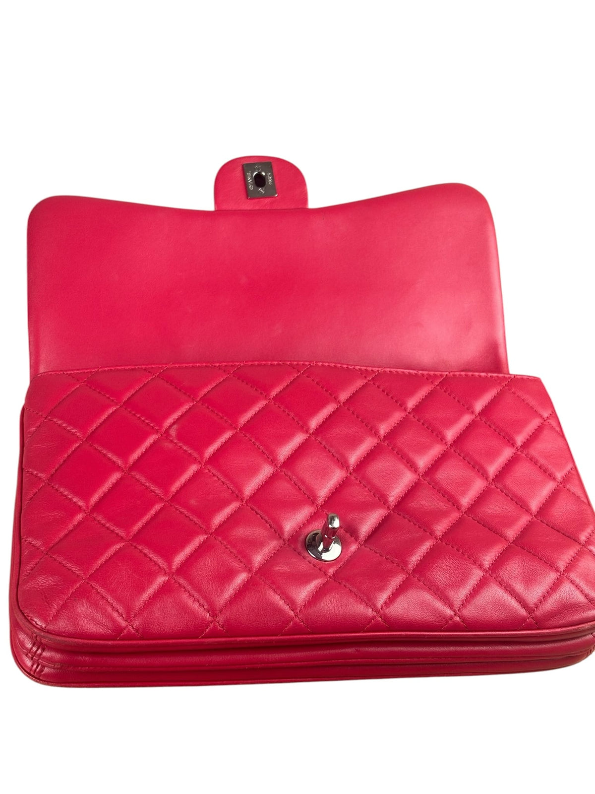 Chanel Coral Pink Quilted Lambskin Accordion Flap Bag 2014