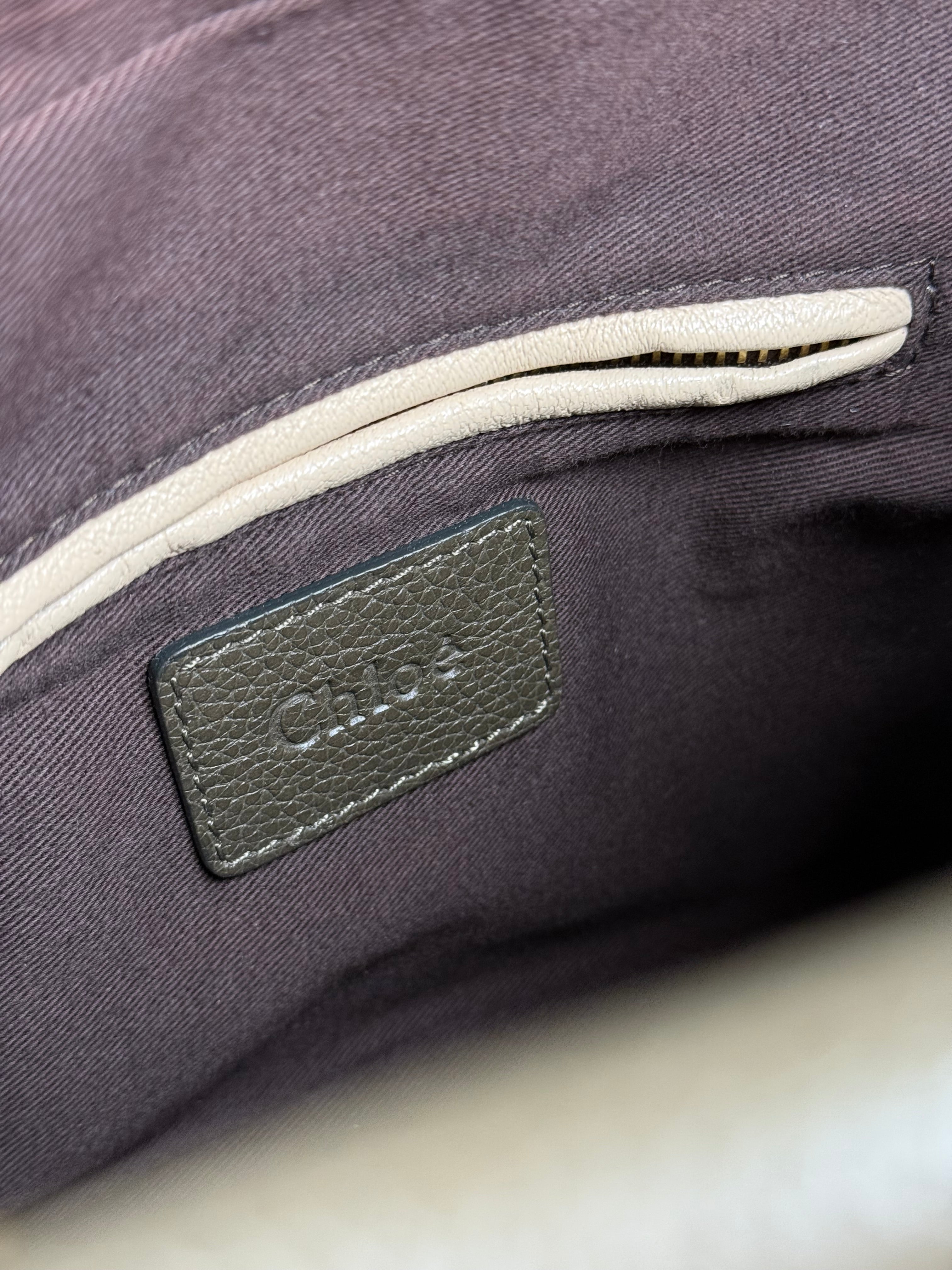 Chloe Partay Small Taupe Two-Way Bag