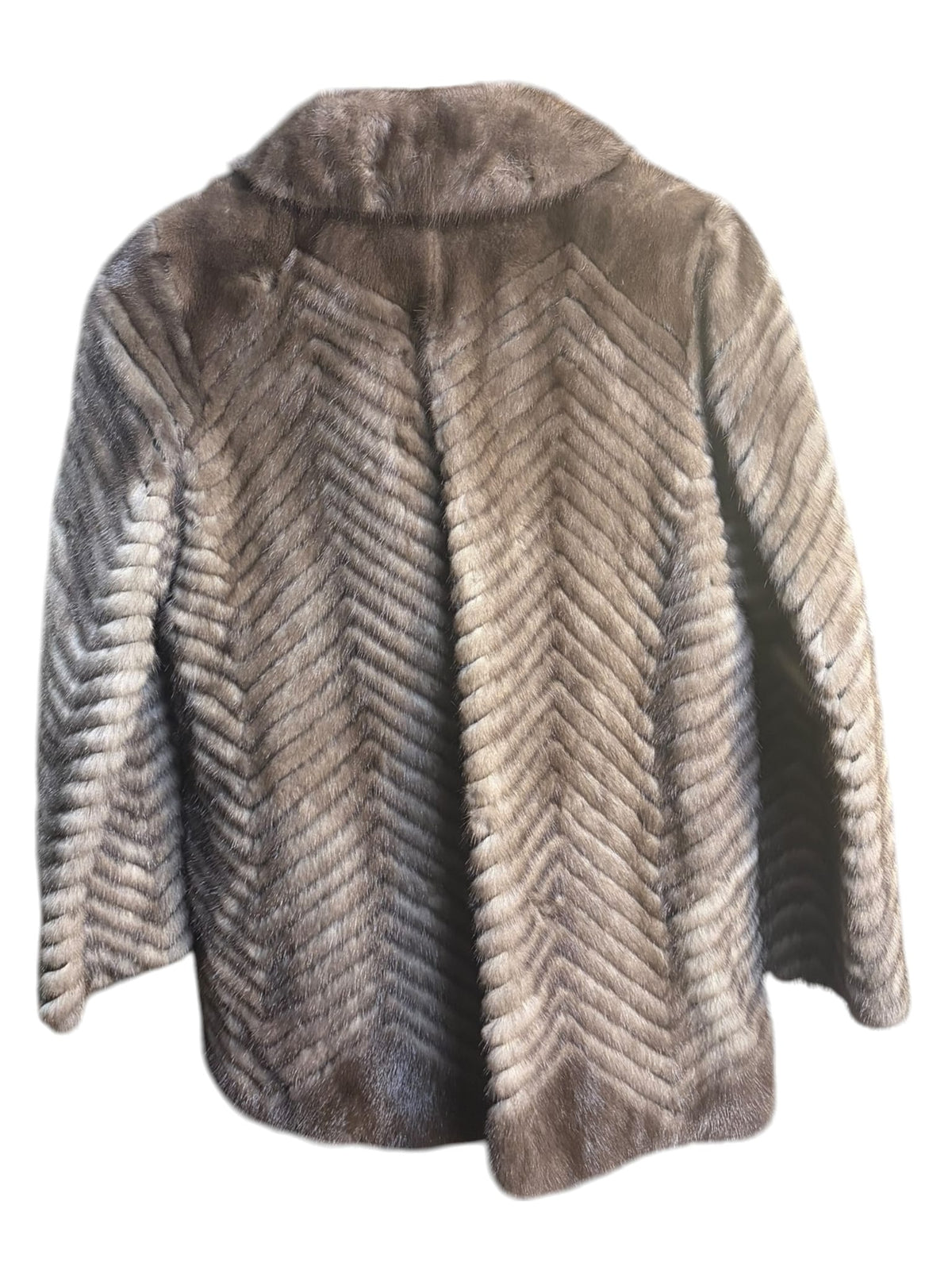 Vintage Emba Chevron Iris Mink Fur Coat