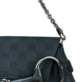 Gucci Black Tom Ford Horsebit Shoulder Bag