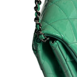 Chanel Green Quilted Patent Leather Flap Bag 2012