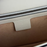 Gucci White Leather Queen Margaret Bee Embellished Shoulder Bag