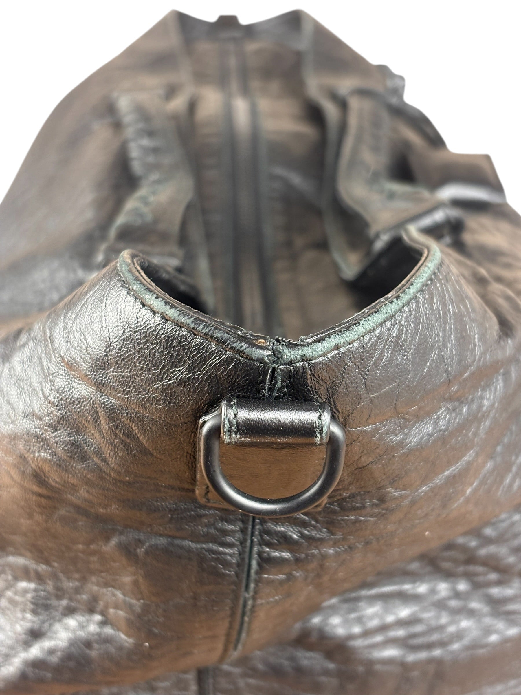 Bottega Veneta Vintage Black Leather Cervo Cocker Hobo Bag