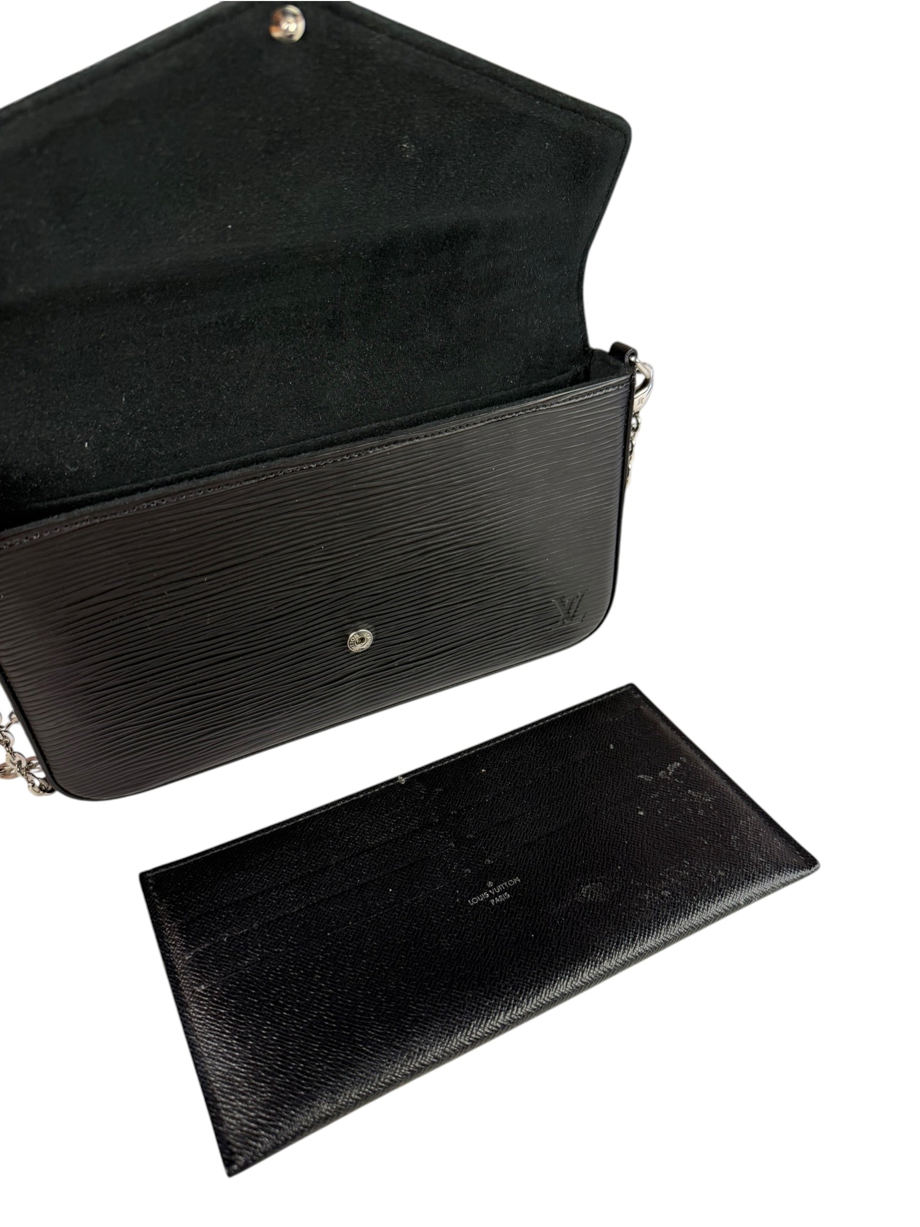 Louis Vuitton Black Epi Leather Felicie Pochette
