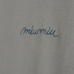 Miu Miu White Blue Embroidered Logo T-Shirt