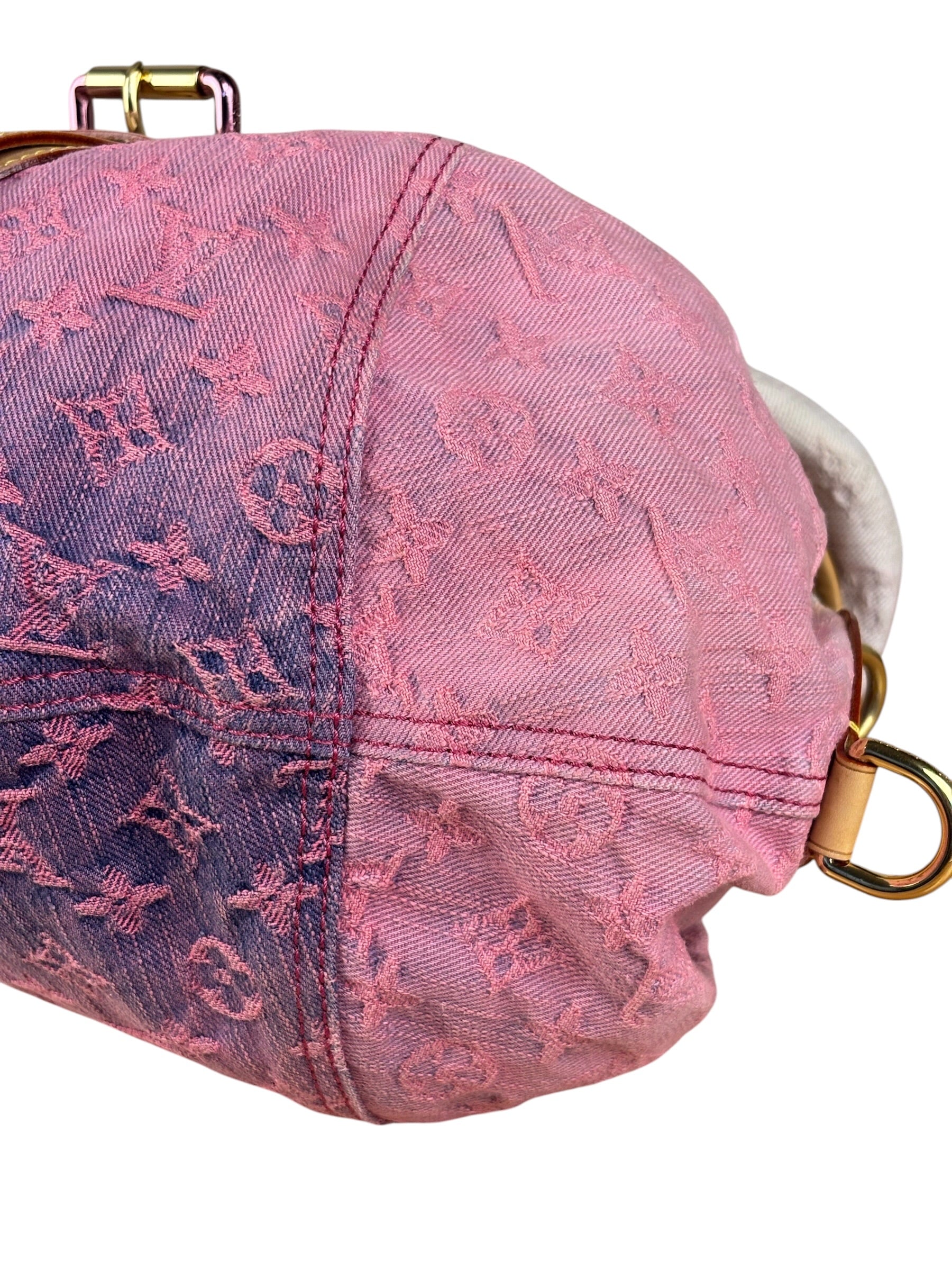 Louis Vuitton Pink Denim Monogram Sunshine Crossbody Bag