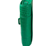 Balenciaga Green Crocodile Embossed Hourglass Wallet On Chain