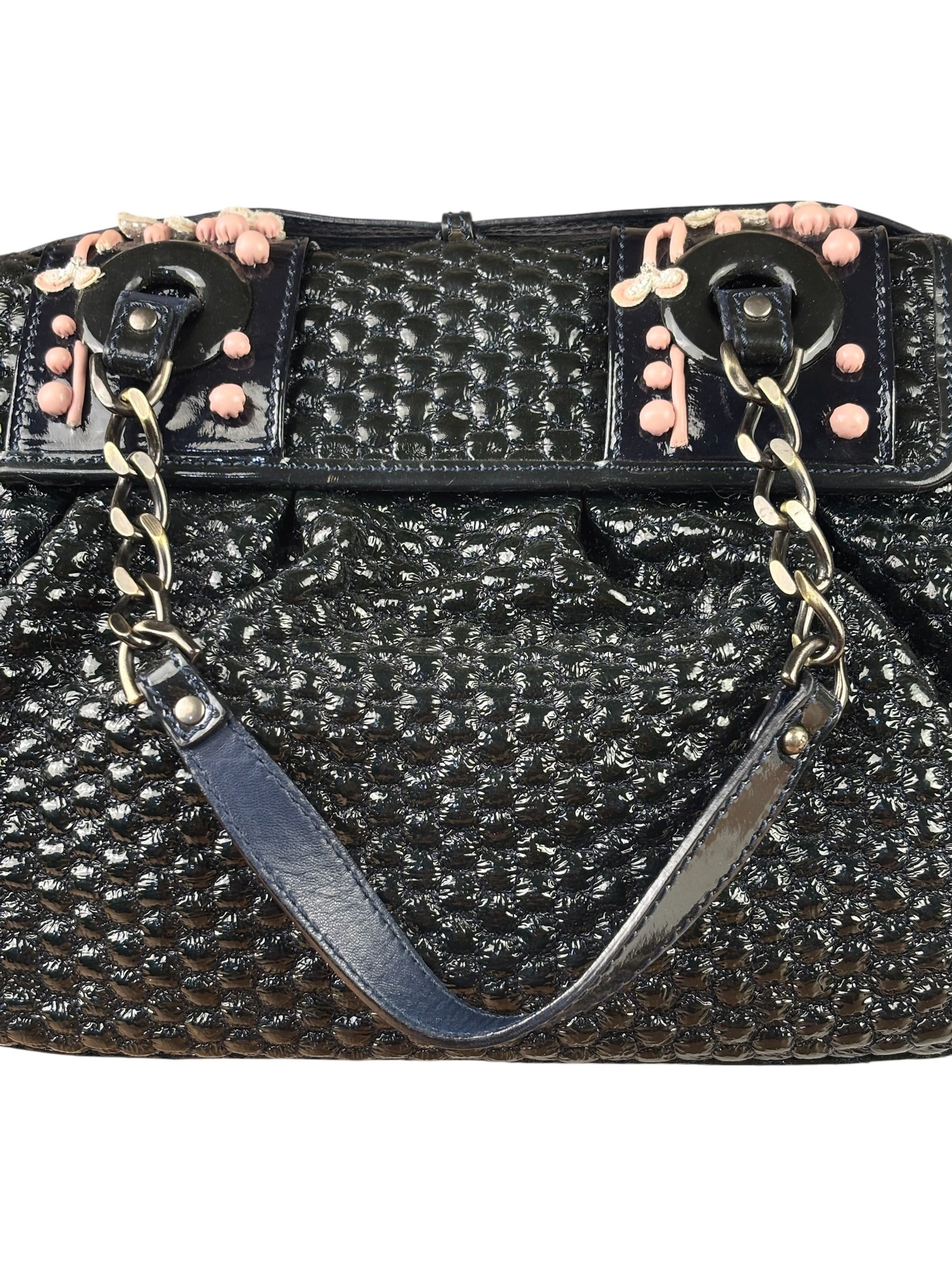 Fendi Patent Leather Romanesque B Buckle Bag