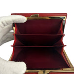 Givenchy Vintage Red Leather Trifold Wallet