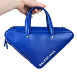 Balenciaga Royal Blue Leather Triangle 2Way Bag