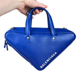 Balenciaga Royal Blue Leather Triangle 2Way Bag