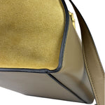 Celine Tri-Color Beige Leather/Suede Trapeze Medium Two-Way Bag