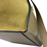 Celine Tri-Color Beige Leather/Suede Trapeze Medium Two-Way Bag