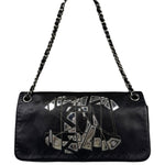 Chanel Black Leather CC Mirrored Mosaic Flap Bag 2008