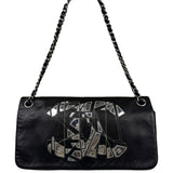 Chanel Black Leather CC Mirrored Mosaic Flap Bag 2008