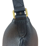 Gucci Black Pebbled Leather Half Moon Hobo Bag