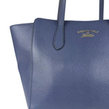 Gucci Navy Blue Swing Leather Tote Bag