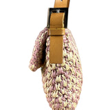 Fendi Raffia Crochet Baguette