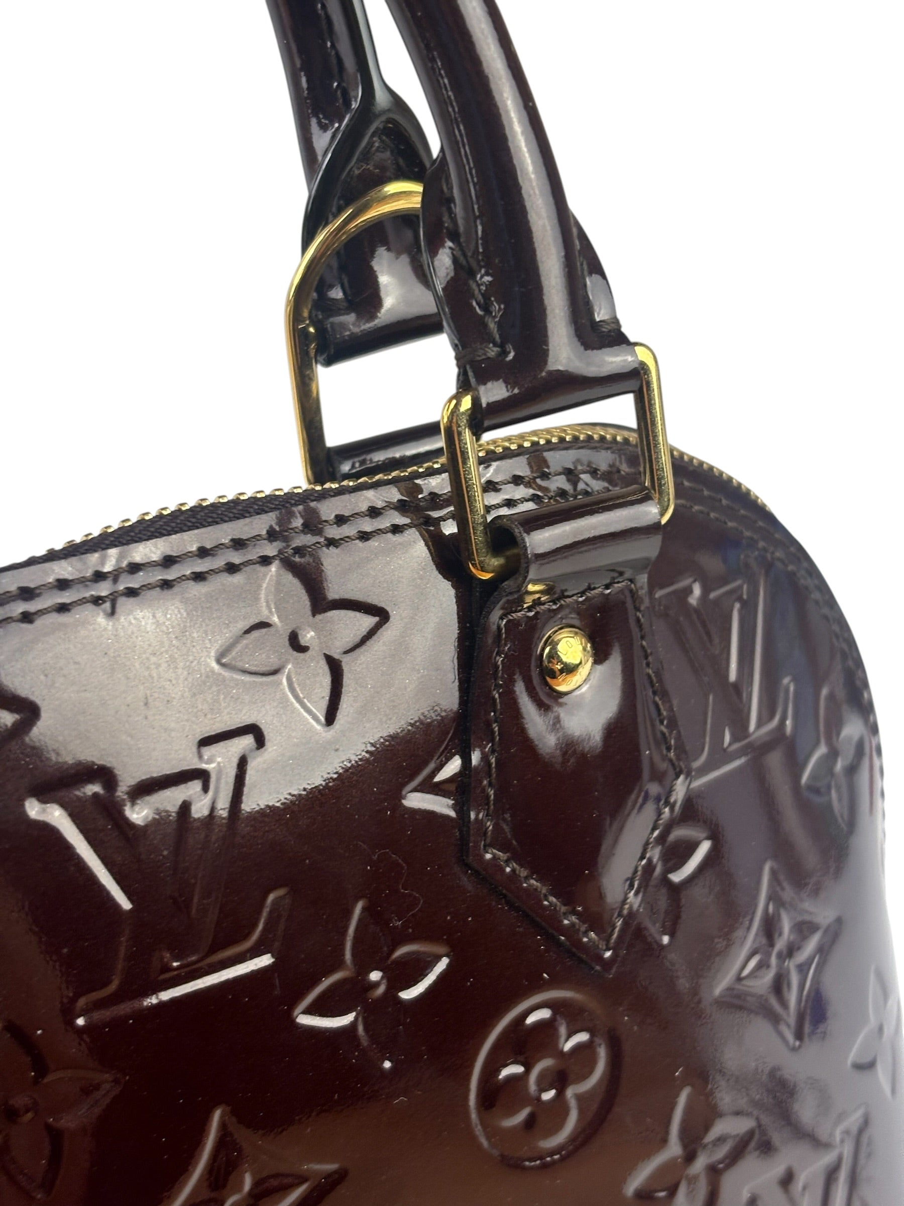 Louis Vuitton Amarante Vernis Alma BB Two-Way Bag