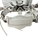 Balenciaga White Leather Le Cagole Bucket Shoulder Bag
