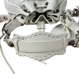 Balenciaga White Leather Le Cagole Bucket Shoulder Bag