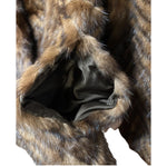 Vintage Hazel Brown Chevron Stripped Mink Fur Coat