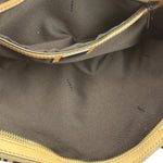 Fendi Beige Leather Trim Zucca Small Boston Bag